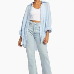 VITAMIN A Playa Oversized Linen Shirt Dress (More Colors Available) BACK IN STOCK