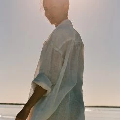 VITAMIN A Playa Oversized Linen Shirt Dress (More Colors Available) BACK IN STOCK