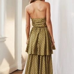 MON RENN Roselyn Halter Midi Dress