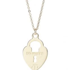 TALON NYC 14kt Gold-Plated Heart Lock Pendant Necklace