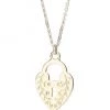 TALON NYC 14kt Gold-Plated Heart Lock Pendant Necklace