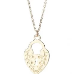TALON NYC 14kt Gold-Plated Heart Lock Pendant Necklace