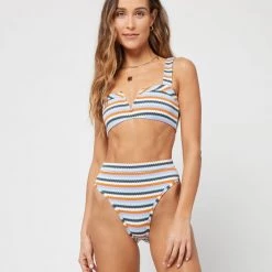 LSPACE L*SPACE POP-UP SHOP L*SPACE Frenchi Stripe High Waist Bottom