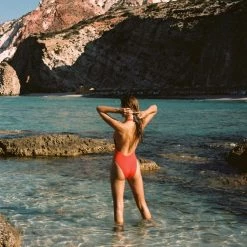 VITAMIN A <br> Alia Halter One Piece <br><small><i> (More Colors Available) </small></i> 16 VITAMIN A Alia Halter One Piece (More Colors Available)