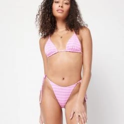 LSPACE L*SPACE Lennox Pique Stripe Tie-Side Bottom L*SPACE POP-UP SHOP