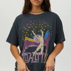 TOPS DAYDREAMER <br>Led Zeppelin Swan Song Merch Tee 10 TOPS DAYDREAMER Led Zeppelin Swan Song Merch Tee