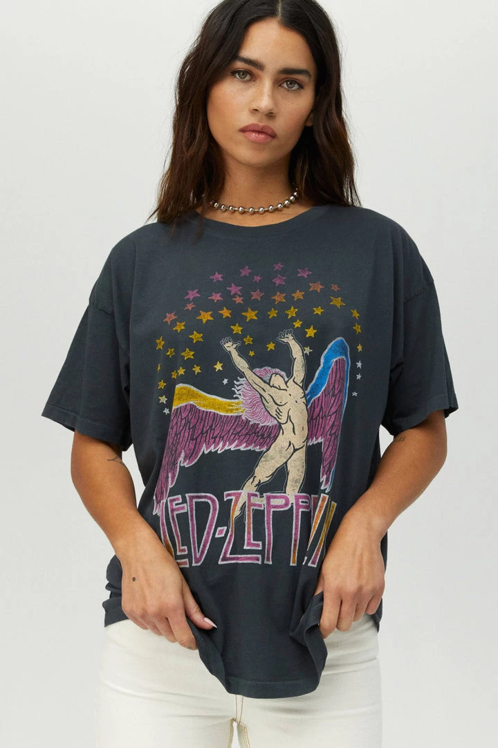 TOPS DAYDREAMER <br>Led Zeppelin Swan Song Merch Tee 5 TOPS DAYDREAMER Led Zeppelin Swan Song Merch Tee