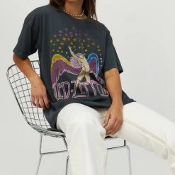 TOPS DAYDREAMER <br>Led Zeppelin Swan Song Merch Tee 12 TOPS DAYDREAMER Led Zeppelin Swan Song Merch Tee
