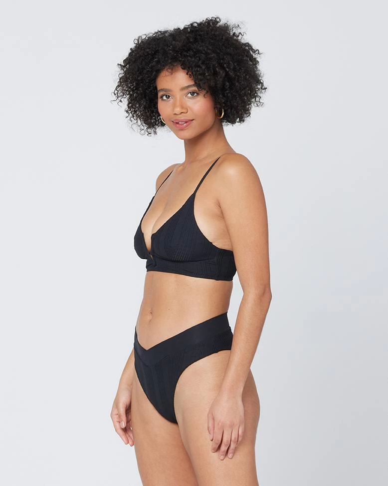 LSPACE L*SPACE POP-UP SHOP L*SPACE <br> Siren Pointelle Rib V-Top <br><small><i> (More Colors Available) </small></i> 7 LSPACE L*SPACE POP-UP SHOP L*SPACE Siren Pointelle Rib V-Top (More Colors Available)
