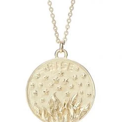 TALON NYC 14kt Gold-Plated Phoenix Pendant Medallion Necklace