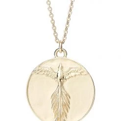 TALON NYC 14kt Gold-Plated Phoenix Pendant Medallion Necklace