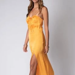 STILLWATER Corset Slip Midi Dress DRESSES