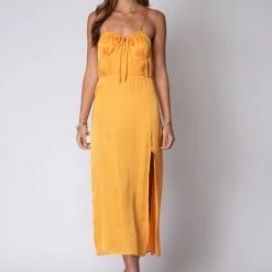 STILLWATER Corset Slip Midi Dress DRESSES