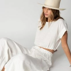 STILLWATER The Venice Linen Wide-Leg Pant