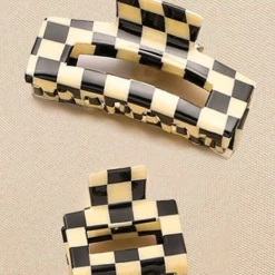 CASA CLARA Allegra Large Check Clip