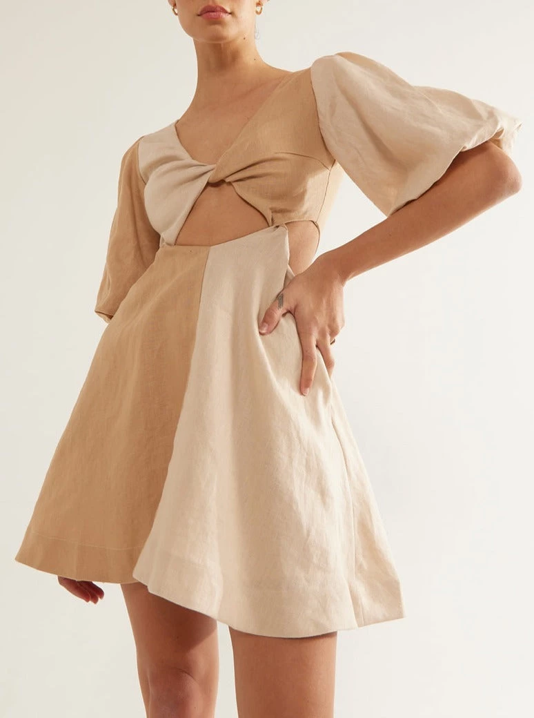 SOVERE STUDIO Duet Linen Mini Dress