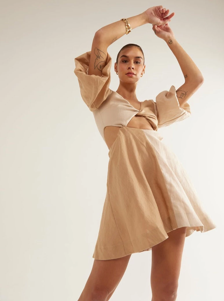 SOVERE STUDIO Duet Linen Mini Dress