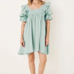 SPELL • UTOPIA Mae Linen Mini Dress SPELL MEADOWLAND
