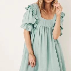 SPELL • UTOPIA Mae Linen Mini Dress SPELL MEADOWLAND