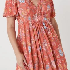 SPELL MEADOWLAND SPELL • MEADOWLAND Flutter Sleeve Mini Dress