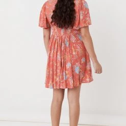SPELL MEADOWLAND SPELL • MEADOWLAND Flutter Sleeve Mini Dress