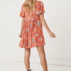 SPELL MEADOWLAND SPELL • MEADOWLAND Flutter Sleeve Mini Dress