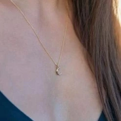 MAY MARTIN X THE SHOP TALON NYC 14kt Gold-Plated Crescent Moon Necklace