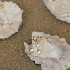 MAY MARTIN X THE SHOP Thalia Shell & Pearl Hoops