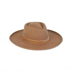 ACCS + LACK OF COLOR Val Flicked-Edge Diamond Fedora - Desert