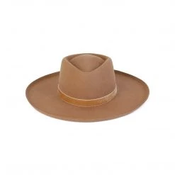 ACCS + LACK OF COLOR Val Flicked-Edge Diamond Fedora - Desert
