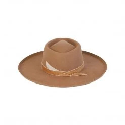 ACCS + LACK OF COLOR Val Flicked-Edge Diamond Fedora - Desert