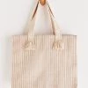 ACCS + Z SUPPLY Cabana Taupe Stripe Tote Bag