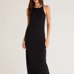 Z SUPPLY Viola High Neck Midi Dress