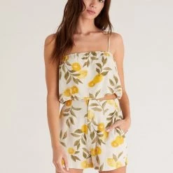 Z SUPPLY Keaton Citrus Linen Short