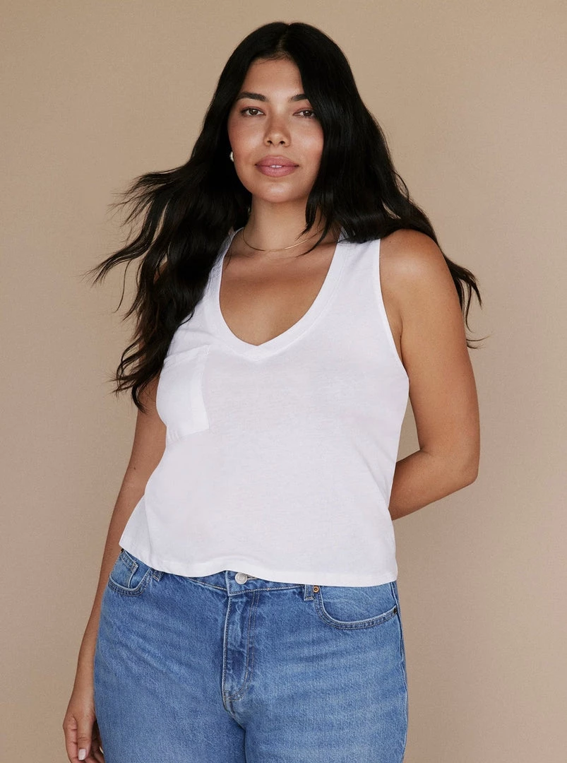 TOPS Z SUPPLY <br> Skimmer Crop Pocket Tank <br><small><i> (More Colors Available) </small></i> 3 TOPS Z SUPPLY Skimmer Crop Pocket Tank (More Colors Available)