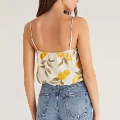 Z SUPPLY Paige Citrus Linen Tank TOPS