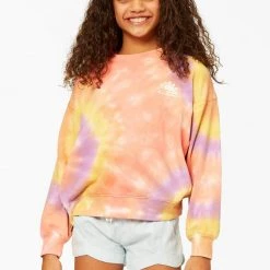 SWEATERS + SWEATSHIRTS BILLABONG GIRLS Paradise Tie Dye Crew Pullover