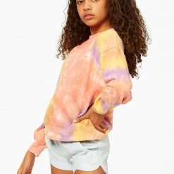 SWEATERS + SWEATSHIRTS BILLABONG GIRLS Paradise Tie Dye Crew Pullover