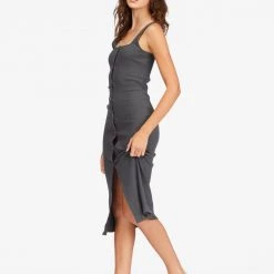 BILLABONG Nissi Henley Buttoned Midi Dress DRESSES