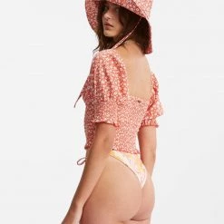 BILLABONG Coastal Sands Smocked Knit Top TOPS