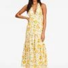 BILLABONG Feelin' Retro Halter Maxi Dress DRESSES