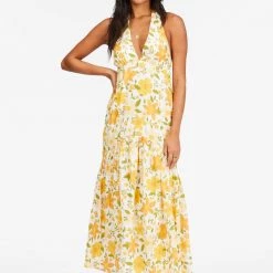 BILLABONG Feelin' Retro Halter Maxi Dress DRESSES