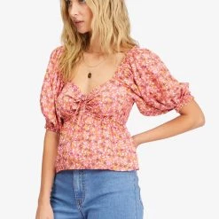 BILLABONG Beachy Babe Puff Sleeve Top TOPS