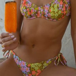 BILLABONG Bring On The Bliss Ruched Bralette Top SWIM