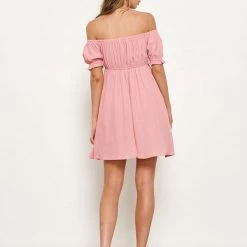 AILA BLUE Austin Off-Shoulder Mini Dress