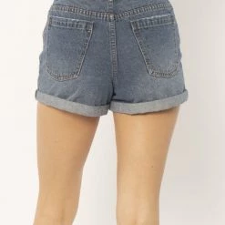 AMUSE SOCIETY Fiona High-Waisted Denim Short