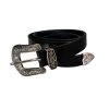 ACCS + SAUDARA THE LABEL Weston Western Leather Belt - Black