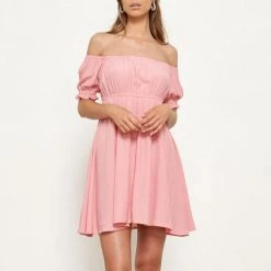 AILA BLUE Austin Off-Shoulder Mini Dress