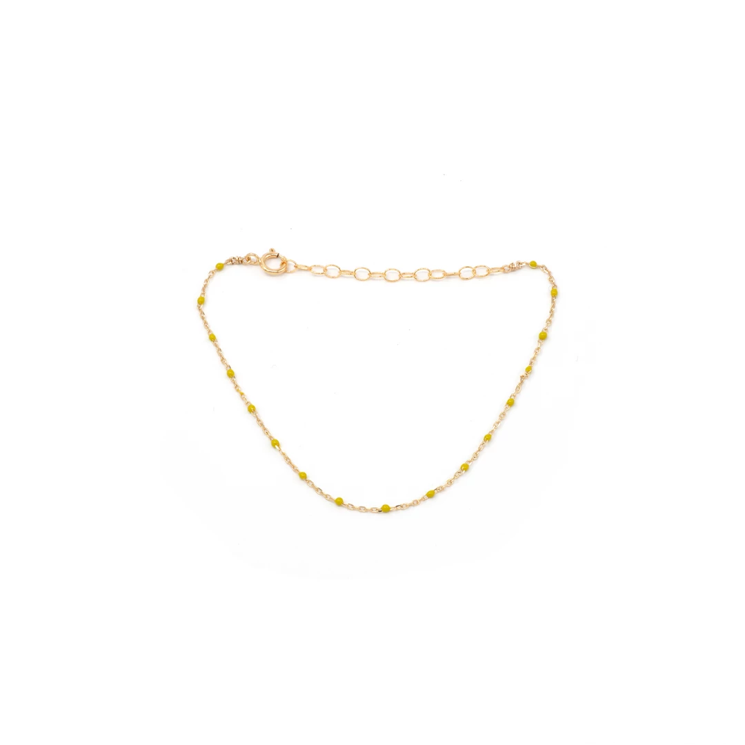 MAY MARTIN <br> Colored Enamel & Gold Bracelet <br><small><i> (More Colors Available) </small></i> 5 MAY MARTIN Colored Enamel & Gold Bracelet (More Colors Available)