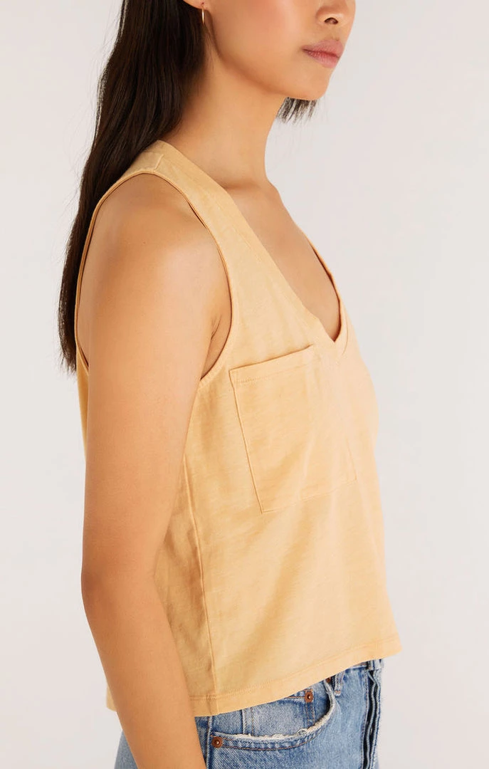 TOPS Z SUPPLY <br> Skimmer Crop Pocket Tank <br><small><i> (More Colors Available) </small></i> 9 TOPS Z SUPPLY Skimmer Crop Pocket Tank (More Colors Available)